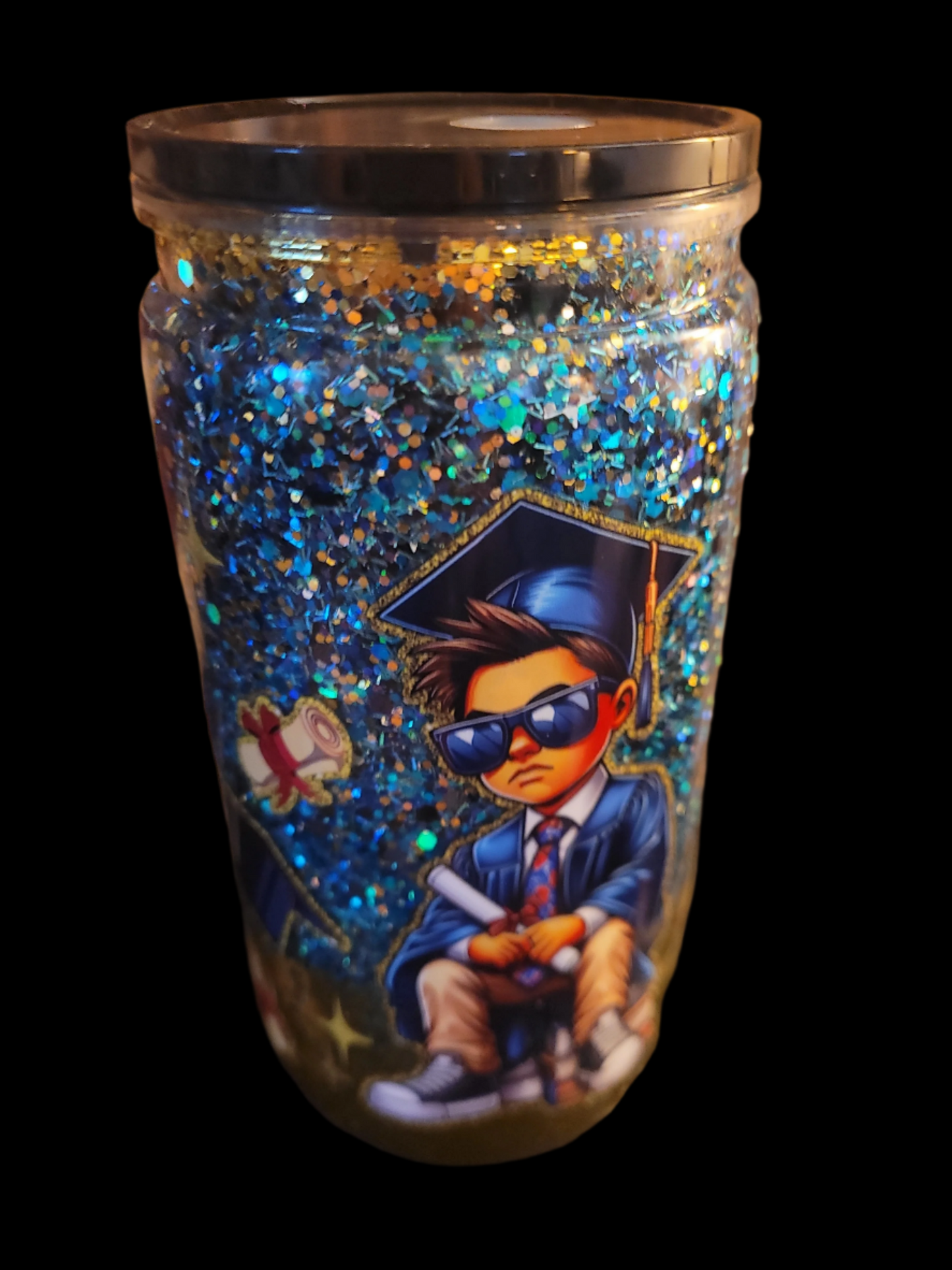 Senior 16 oz acrylic snow globe cup