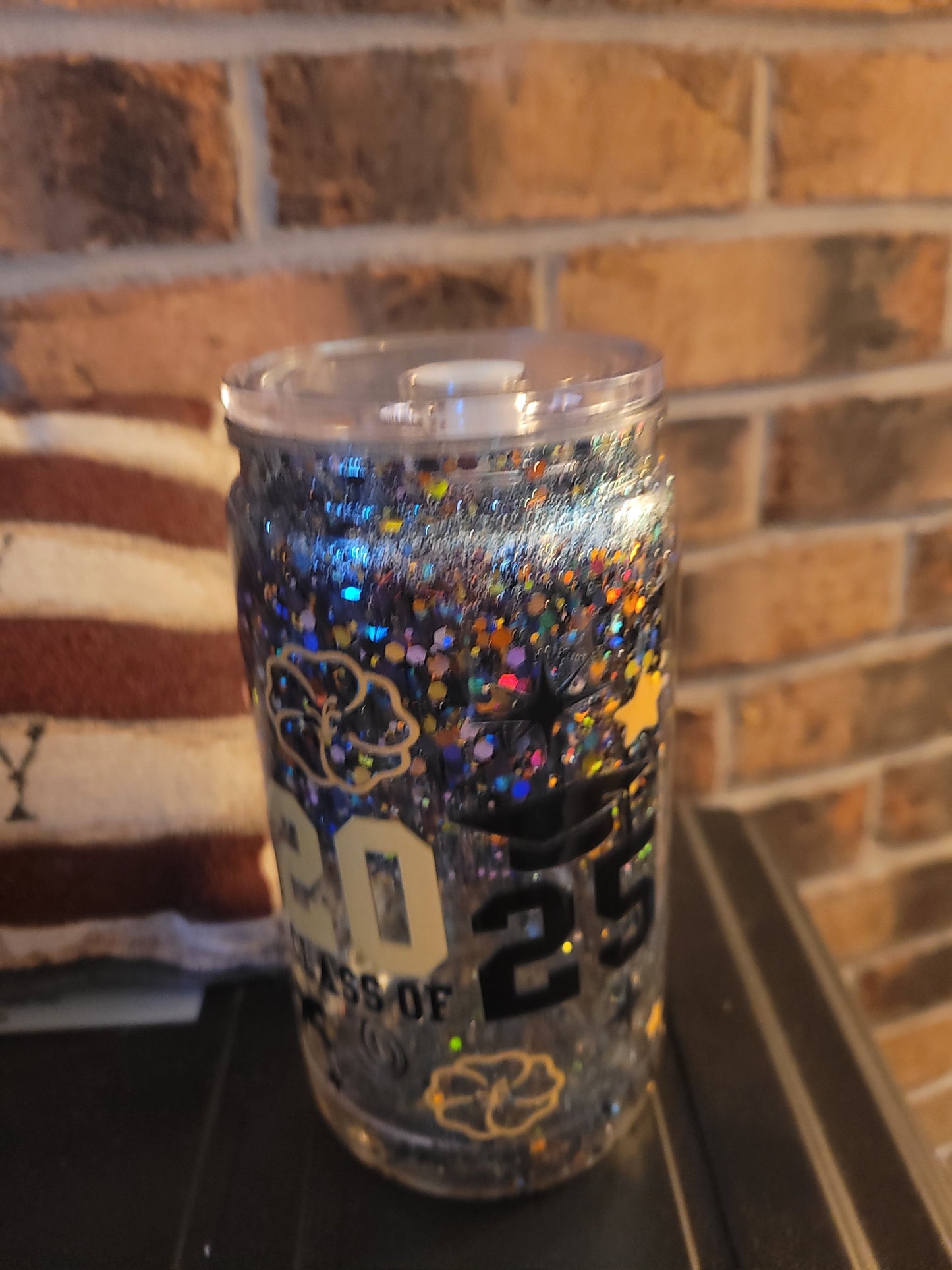 Senior 16 oz acrylic snow globe cup